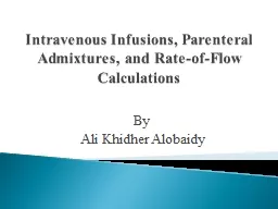 Intravenous Infusions,  Parenteral