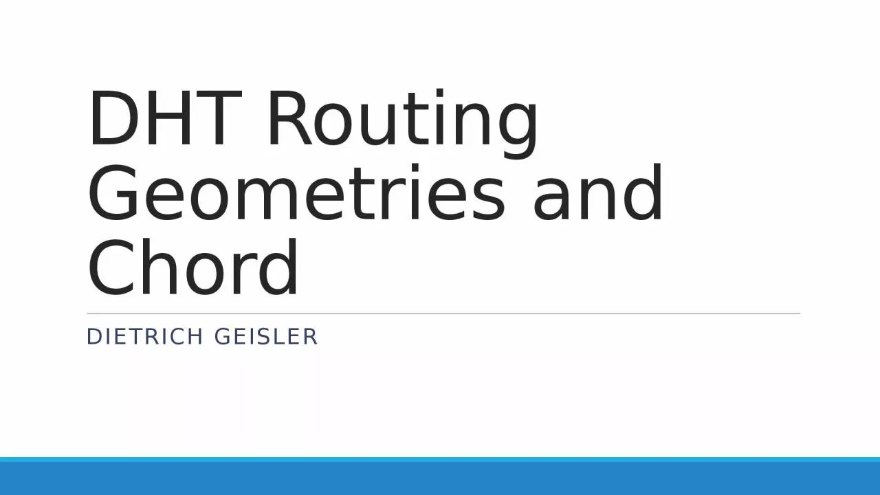 PPT-DHT Routing Geometries and Chord