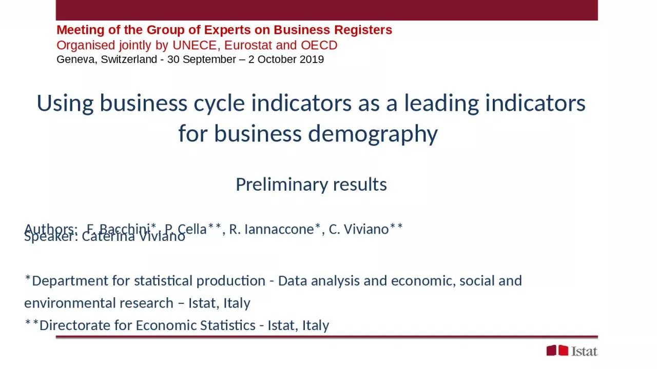 PPT-Using business cycle indicators