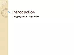 Introduction Language   and