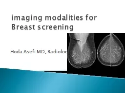 imaging modalities for Breast screening