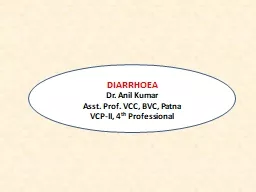 D DIARRHOEA Dr. Anil Kumar