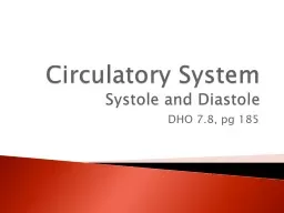 Circulatory  System Systole and