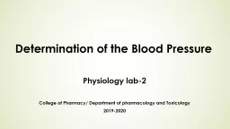 Determination  of the  Blood