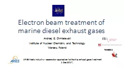 Electron beam treatment of marine diesel exhaust gases