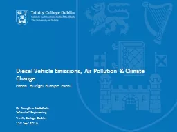 Diesel Vehicle Emissions, Air Pollution & Climate Change