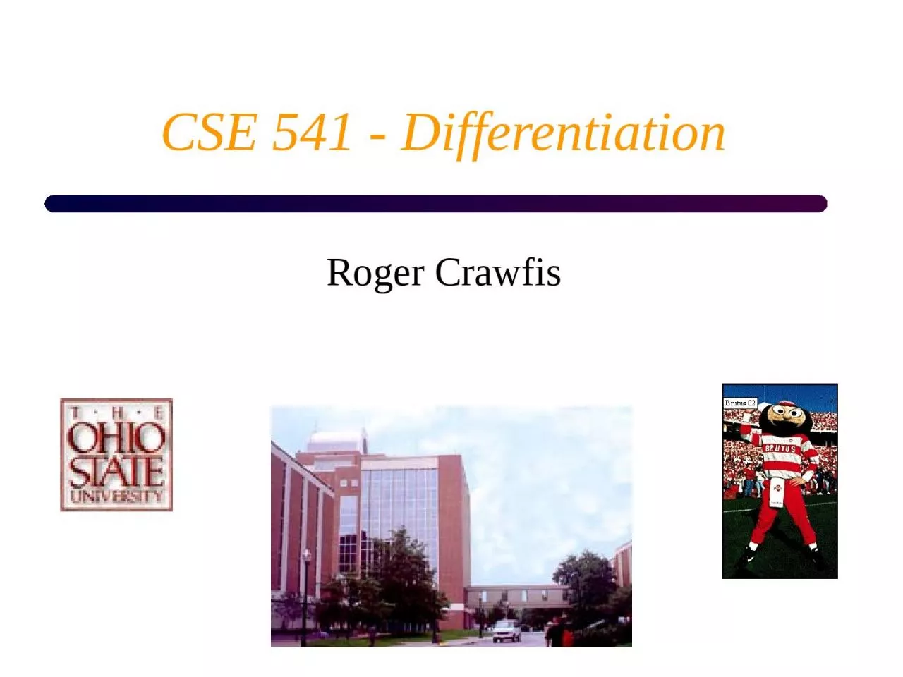 CSE 541 - Differentiation
