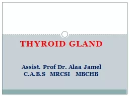 Thyroid gland   Assist. Prof Dr.
