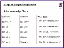 2-Digit by 1-Digit Multiplication