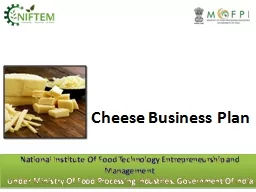 Cheese Business Plan National Institute Of Food Technology Entrepreneurship and Management
