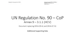 UN Regulation No. 90 – CoP