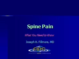 Spine Pain      What You Need to Know