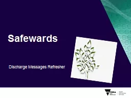 Discharge  Messages Refresher