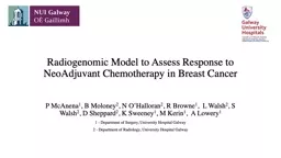 Radiogenomic  Model to Assess Response to