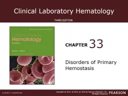 Disorders of Primary Hemostasis