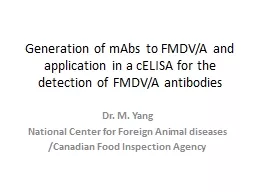 Generation of  mAbs  to FMDV/A and application in a
