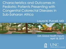 Characteristics and Outcomes in Pediatric Patients Presenting with Congenital Colorectal