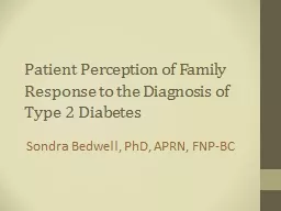 Patient Perception of Family Response to the Diagnosis of Type 2 Diabetes