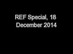 REF Special, 18 December 2014