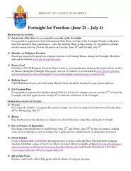 Fortnight for Freedom (June 21 