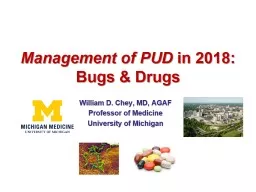 Management of PUD  in 2018: Bugs & Drugs