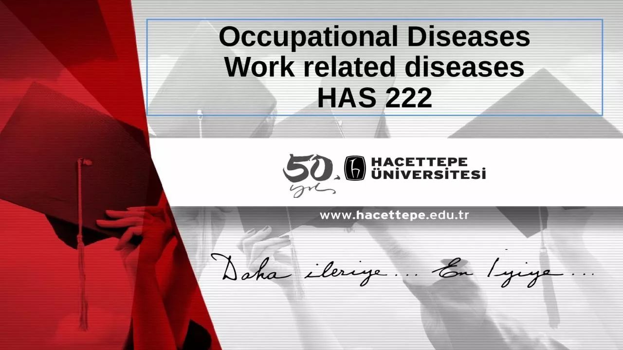 Occupational   Diseases Work related diseases
