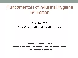 Chapter  27 : The  Occupational Health Nurse