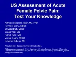 US Assessment of Acute Female Pelvic Pain: