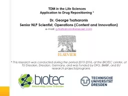 Dr. George Tsatsaronis Senior NLP Scientist, Operations (Content and Innovation)