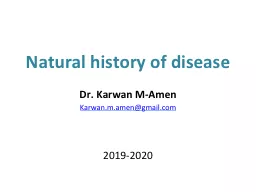 Natural history of disease