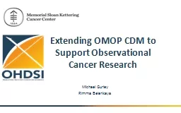 Extending OMOP CDM to Support Observational Cancer Research