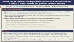 Significant efforts were made by the Moroccan Ministry of Health as part of  the National Cancer Co