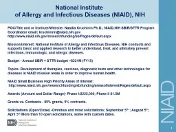 PPT-1 National Institute of Allergy and Infectious Diseases (NIAID), NIH