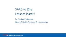 SARS to Zika Lessons learnt !