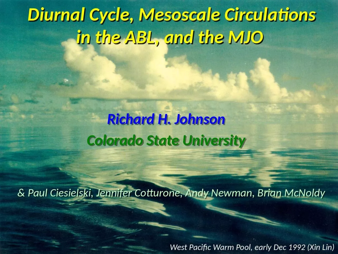 PPT-Diurnal Cycle, Mesoscale