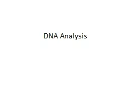 PPT-DNA Analysis General DNA Information