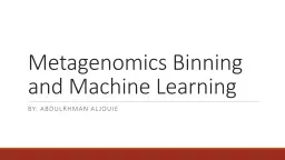 Metagenomics  Binning and