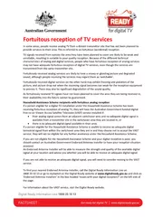 Fortuitous reception of TV services