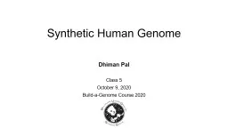 Synthetic Human Genome Dhiman Pal