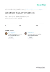 Fortuitously discovered liver lesions
