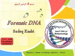 Forensic DNA Sadeq   Kaabi