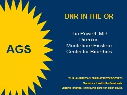 DNR IN THE OR Tia Powell, MD