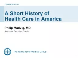 A Short History of Health Care in America