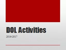 DOL Activities 2016-2017