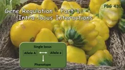 Gene Regulation – Part 1: