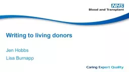 Writing to living donors