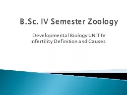 B.Sc. IV Semester Zoology