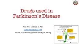 Drugs used in Parkinson’s Disease