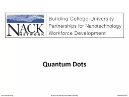 Quantum Dots Outline Introduction
