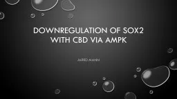 Downregulation of Sox2 with CBD via AMPK